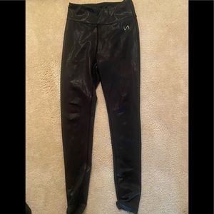 TLF iridescent leggings. Black. Size XS.